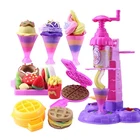 Non-toxic diy ice cream machine toy color mud clay for kids