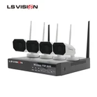 LSVISION H.265 HD 4CH 2MP 1080P Wireless IP Camera NVR Home Security Camera System for Indoor Outdoor Video Surveillance