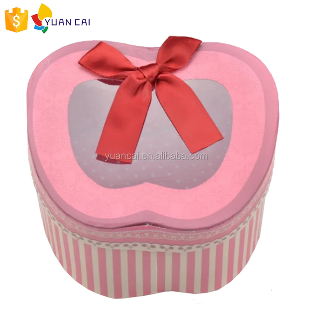 creative design apple shape christmas eve gift packaging box for