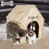Foldable Outdoor Cat House 7MM OSB Nature Wooden Large Dog House