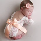 The Latest new born children's photography lace two-piece baby photo clothing baby 100 days clothing