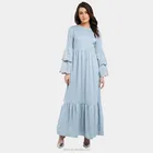 Dongguan supplier fancy muslim women embroidered long dress baju kurung