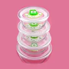 Manufactures microwave oven clear glass round bowl with lid