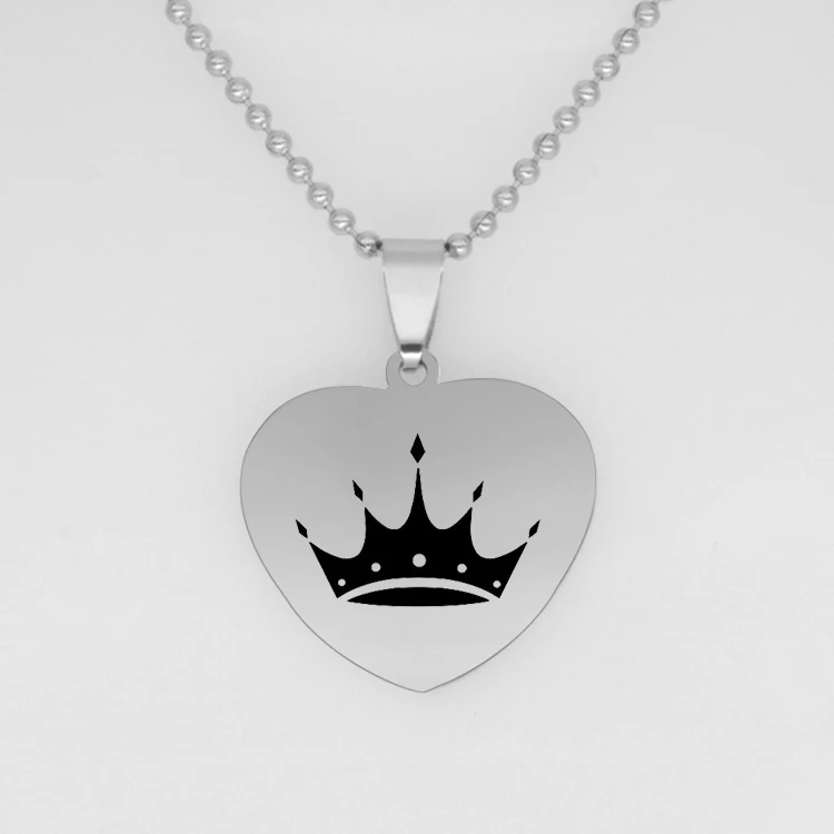 Drop Shipping Stainless Steel Custom Metal Jewelry Heart-shaped Crown Necklace YP4233
Drop Shipping Stainless Steel Custom Metal Jewelry Heart-shaped Crown Necklace YP4233