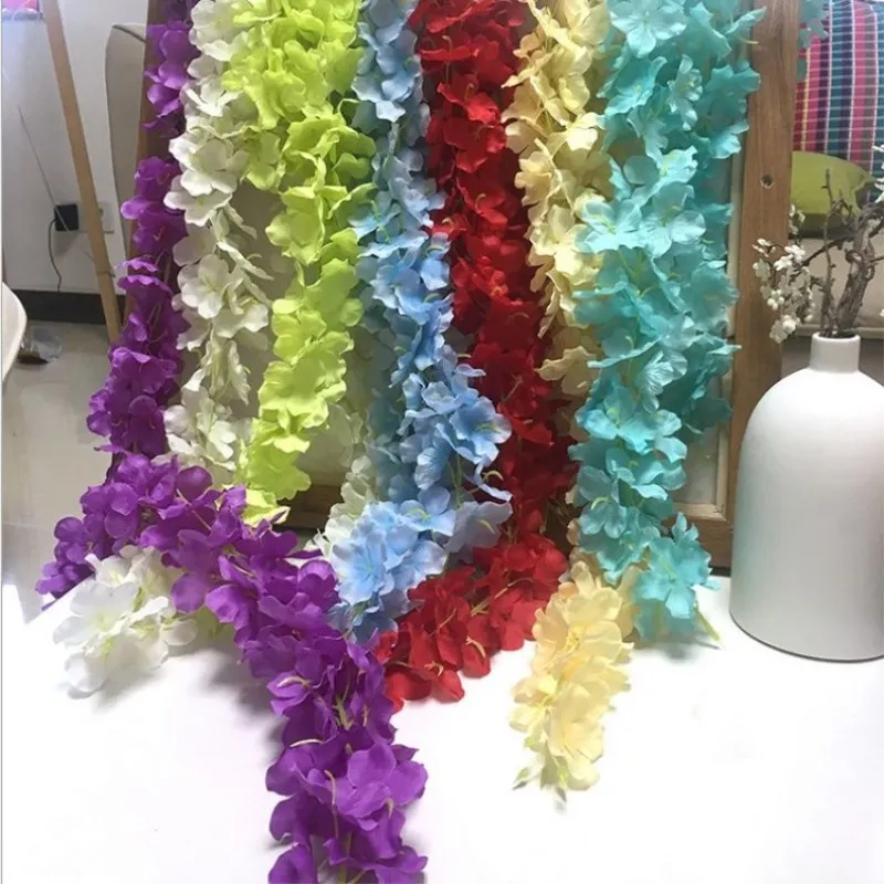 Brand-New-Crafts-1piece-lot-34cm-Artificial-Wisteria-Flower-Vine-Handmade-Hanging-Garland-Wedding-Home-Decorative (2)