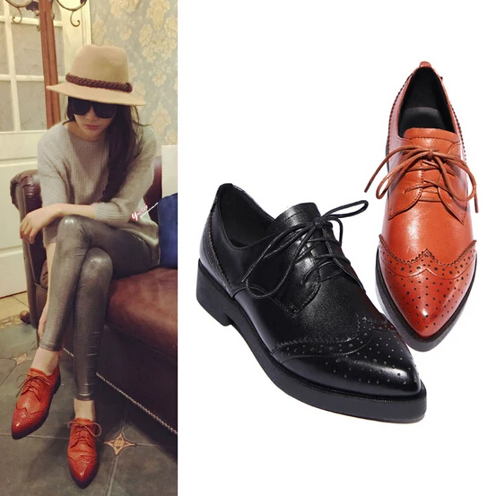 pointed toe brogues womens