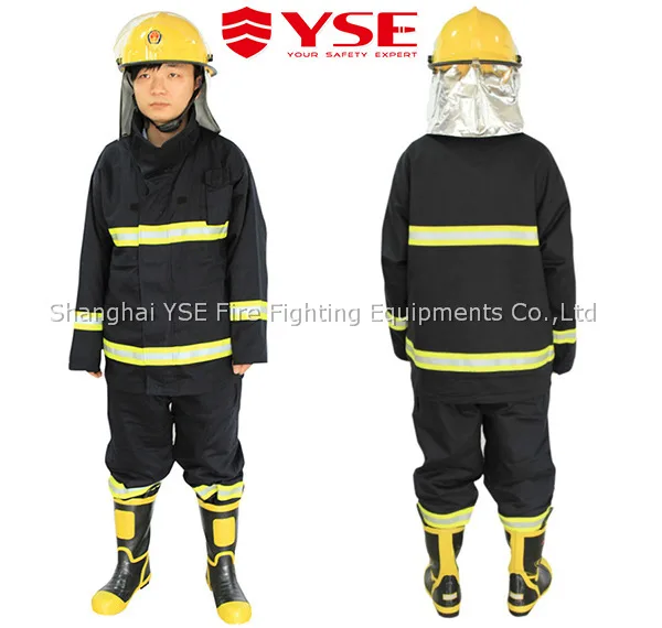Nfpa Standard Aramid 4 Layer Fireproof Navy Blue Fireman Rescue Anti Fire Suit Buy Nfpa