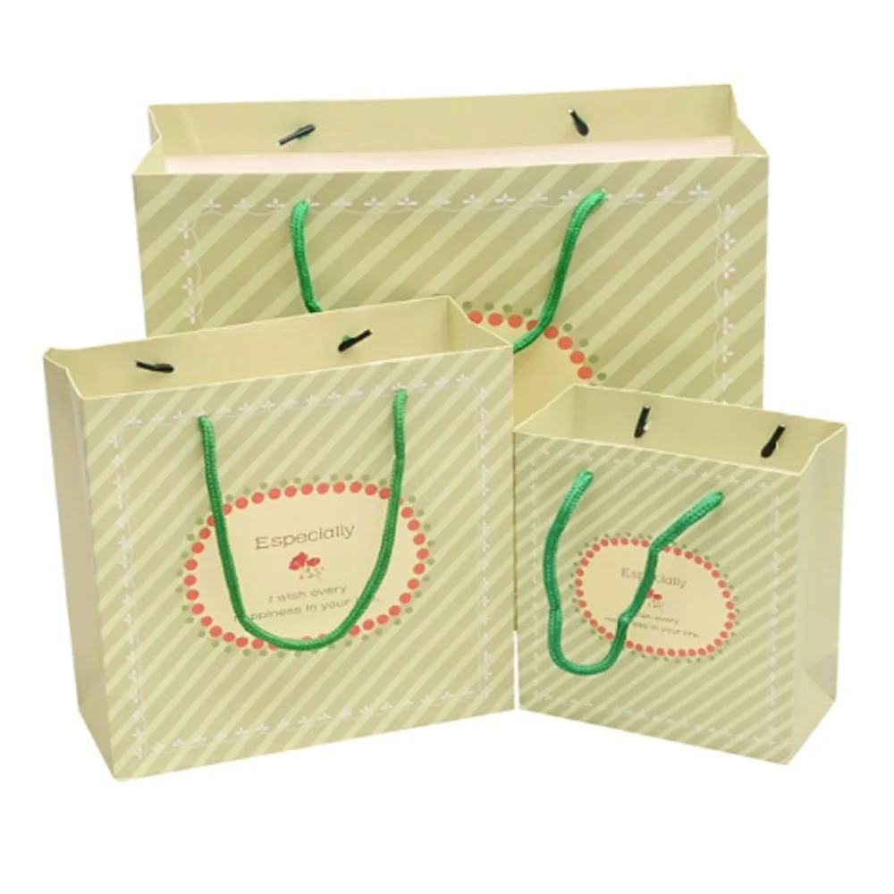 fashionable custom logo printed gift shopping paper bags with