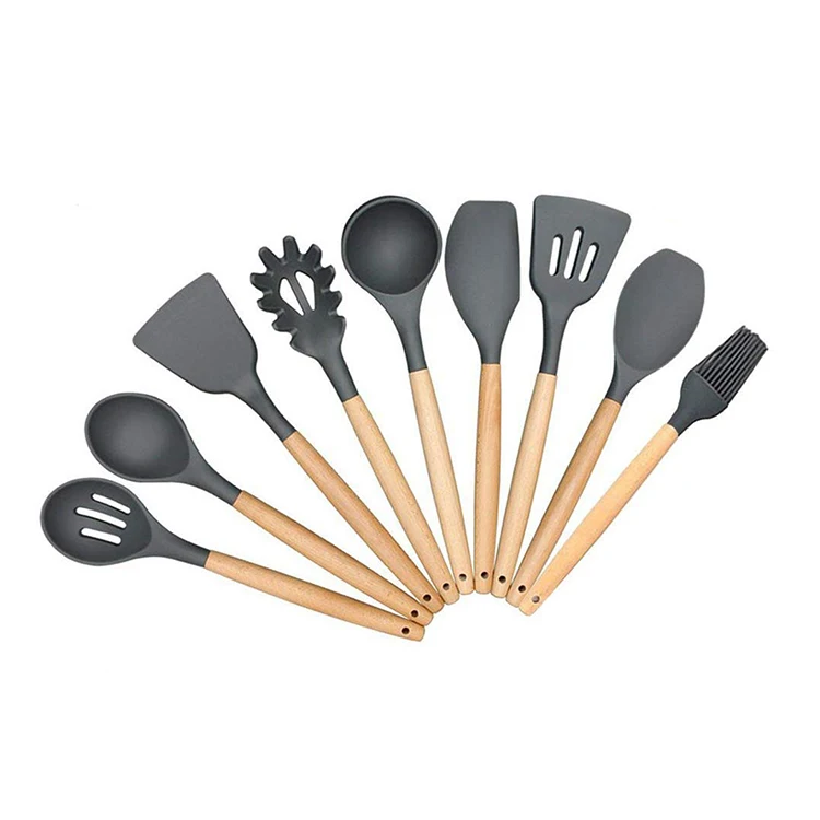 Premium Silicone Kitchen Utensils 9-Piece Cooking Utensils Set with Wood Handles, Colorful
Premium Silicone Kitchen Utensils 9-Piece Cooking Utensils Set with Wood Handles, Colorful