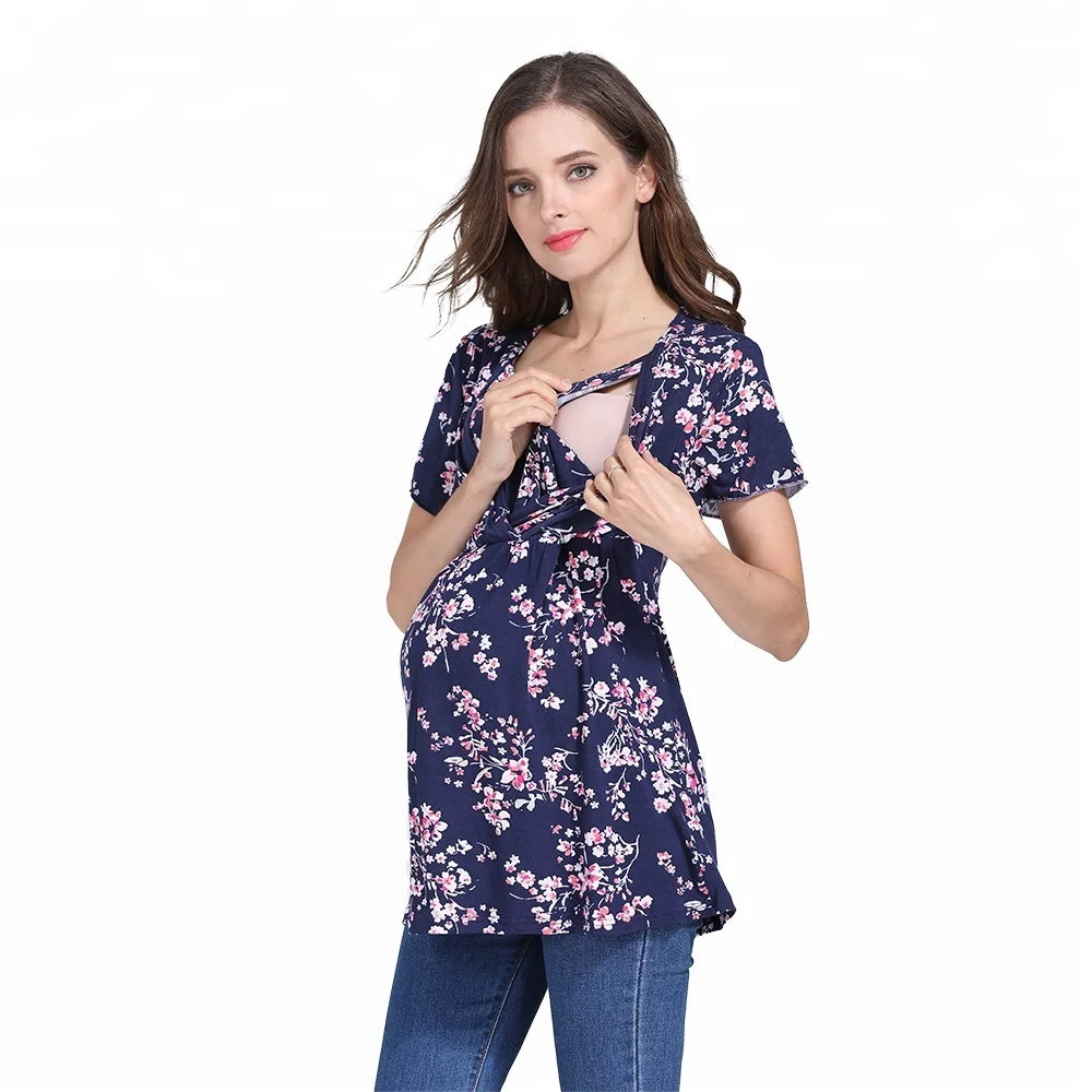 2018 New Summer Floral Casual Maternity Clothes Breastfeeding tops Nursing T shirt for Pregnant Women Plus Size
2018 New Summer Floral Casual Maternity Clothes Breastfeeding tops Nursing T shirt for Pregnant Women Plus Size