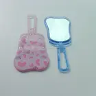 3 side mirror, floding footed standing desktop plastic portable makeup mirror