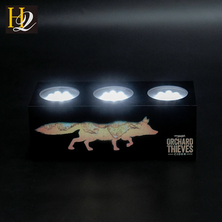 led vodka bottle display
