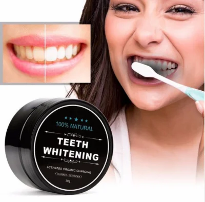Natural whitening teeth powder Oral Hygiene Cleaning Activated charcoal powder Tooth White Powder Teeth Care private logo, Black
Natural whitening teeth powder Oral Hygiene Cleaning Activated charcoal powder Tooth White Powder Teeth Care private logo, Black
