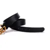 Fashion Jewelry Belt 3.8 cm Letter Buckle Real Leather Belt