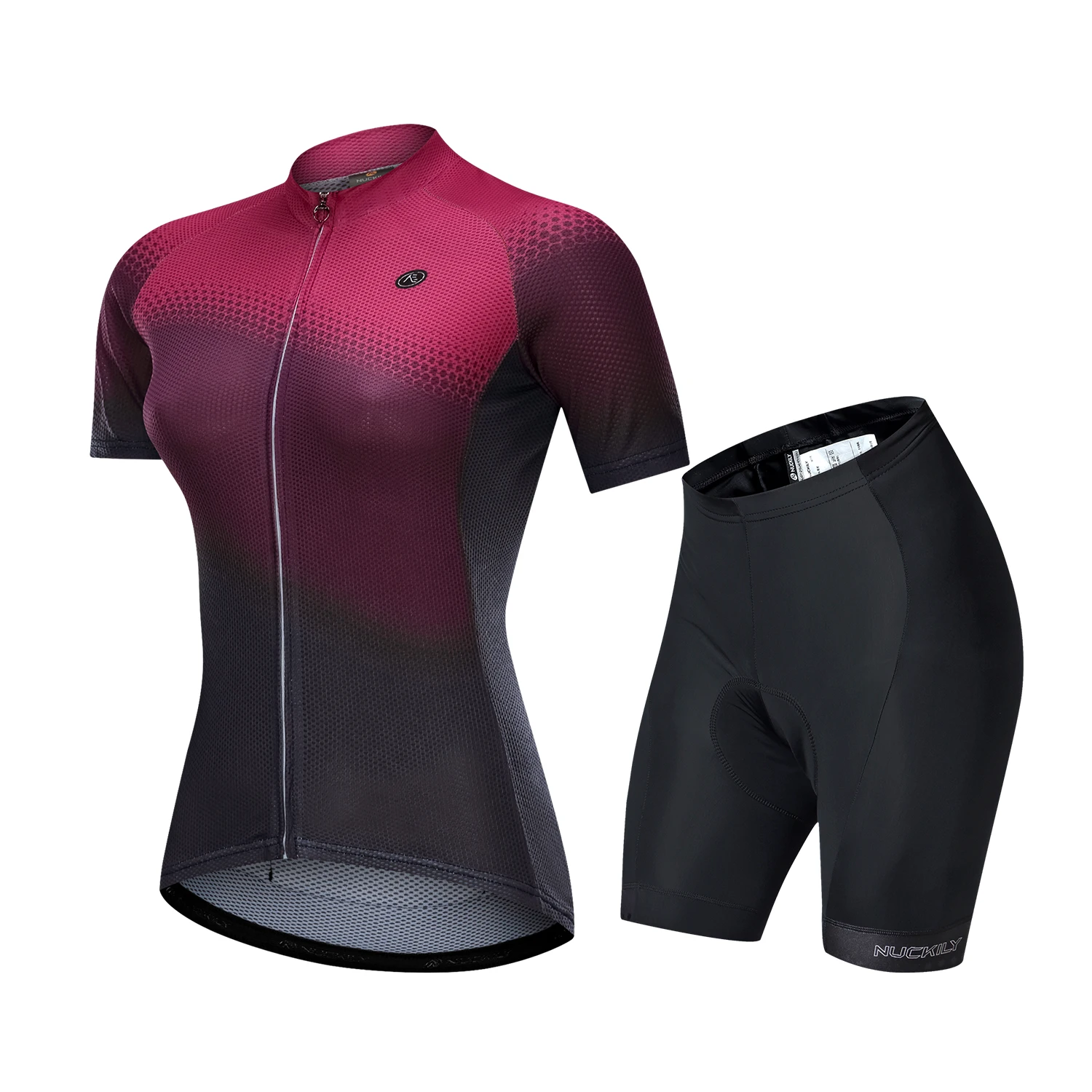 NUCKILY Women Road Riding Jersey Short Sleeve Bike Short Pants Pad Reflective Strip Cycling Clothing Set, Picture shows 
NUCKILY Women Road Riding Jersey Short Sleeve Bike Short Pants Pad Reflective Strip Cycling Clothing Set, Picture shows