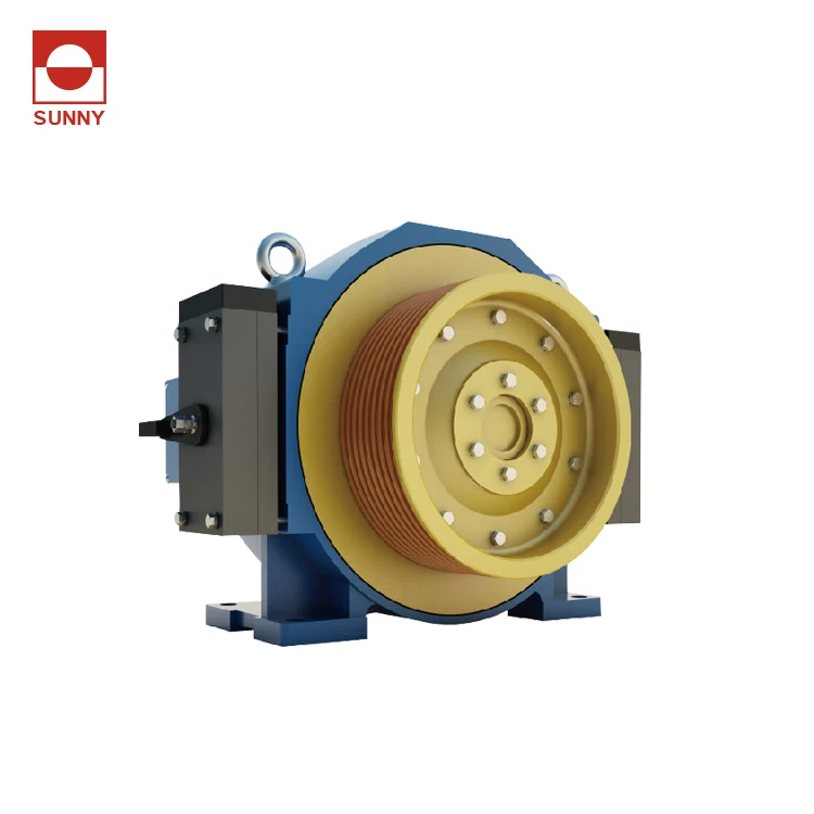 Elevator gearless traction machine, PM motor for goods elevator/lift