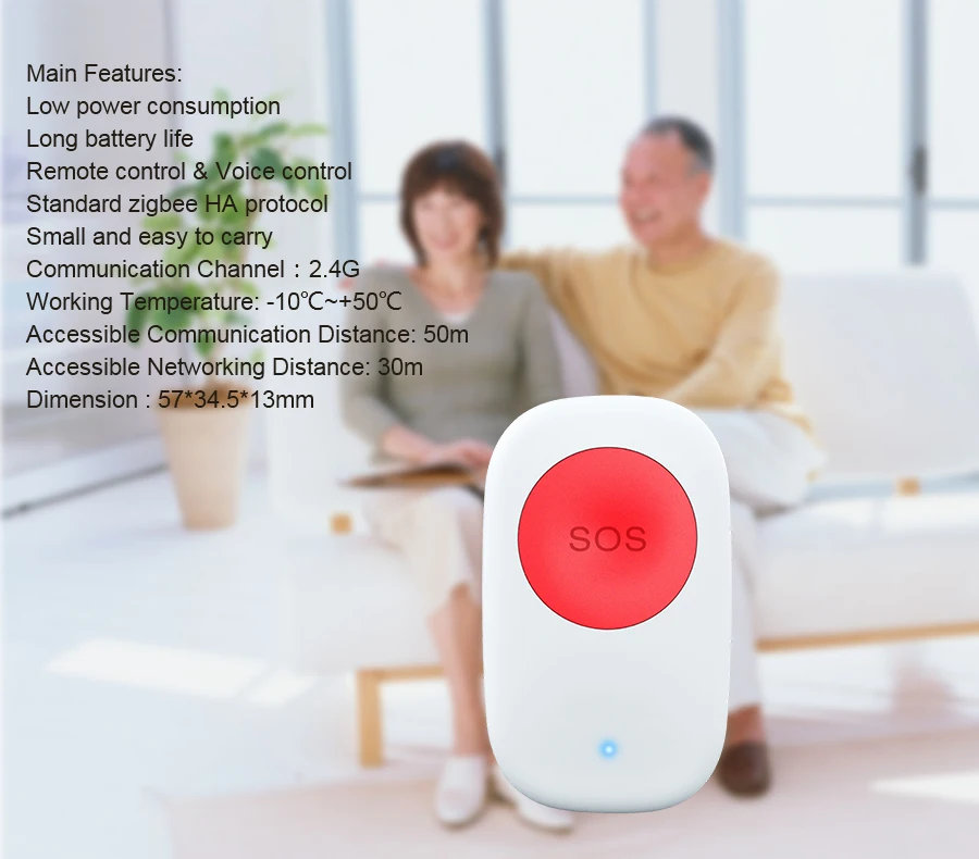 High quality ZigBee SOS Emergency Button smart home needed made in China - ANKUX.COM