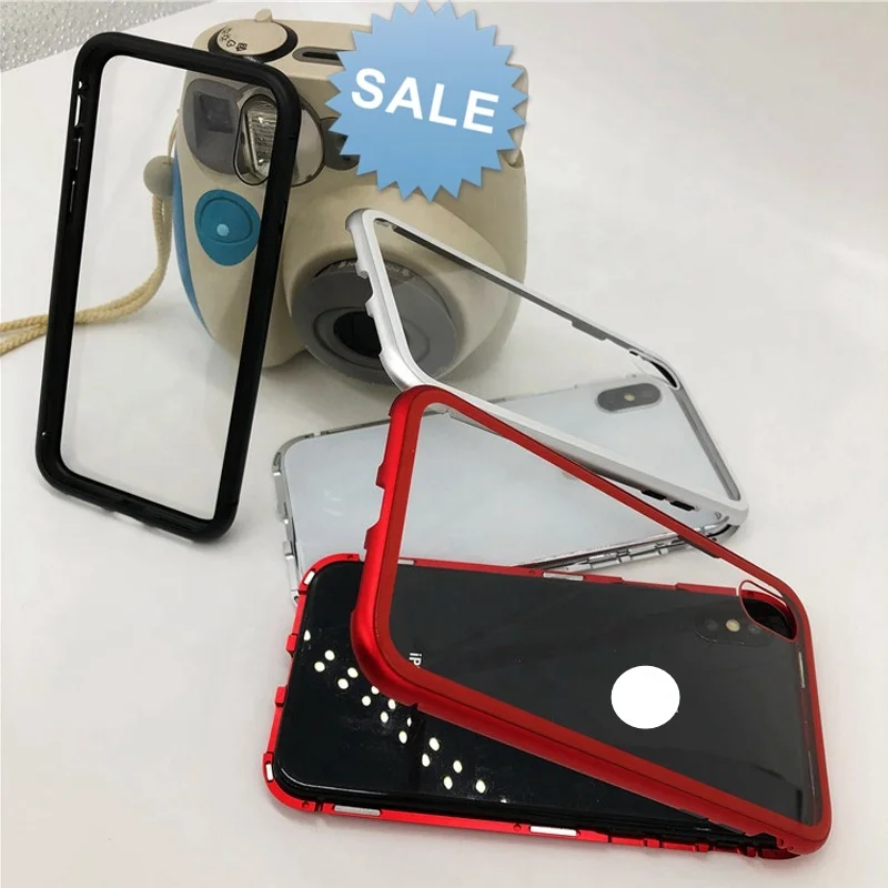 new design Magnetic Adsorption Aluminum Bumper Tempered Glass Back mobile hard Case cover For iphone X XR XS Max, White/ black /red
new design Magnetic Adsorption Aluminum Bumper Tempered Glass Back mobile hard Case cover For iphone X XR XS Max, White/ black /red
