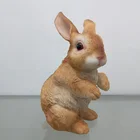 Hot sale resin animal Rabbit home decor, polyresin rabbit sculpture