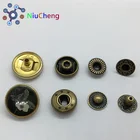 Zinc Alloy Brass Metal Spring Snap Button For Clothing
