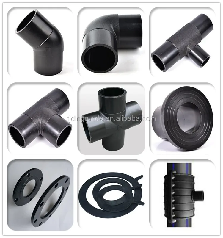 Durable butt fusion pipe fittings PN16 DN110 hdpe elbow 90degree