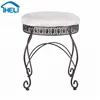 Bedroom furniture leather bench metal stool