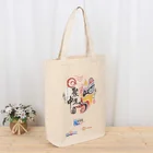 high quality cloth shopping bag white plain canvas system