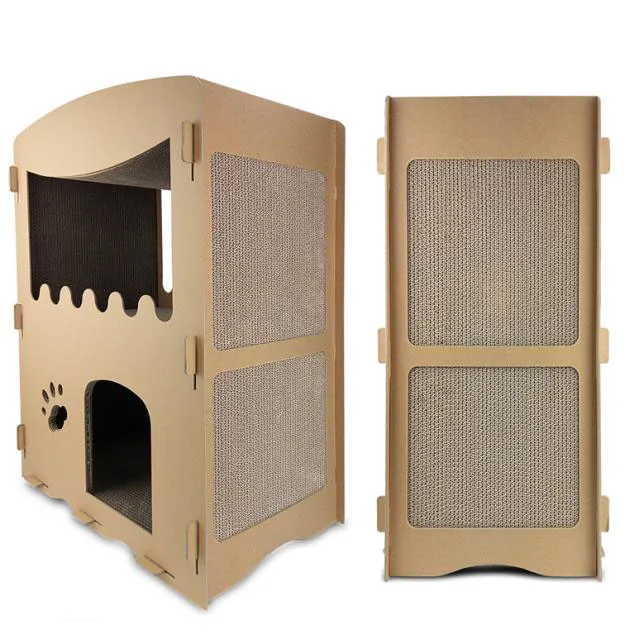 Corrugated cardboard cat house economical low price and high quality