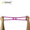 TOPKO Yoga lady fitness pull up 8 shape Silicone chest expander, Warm up Exercise band