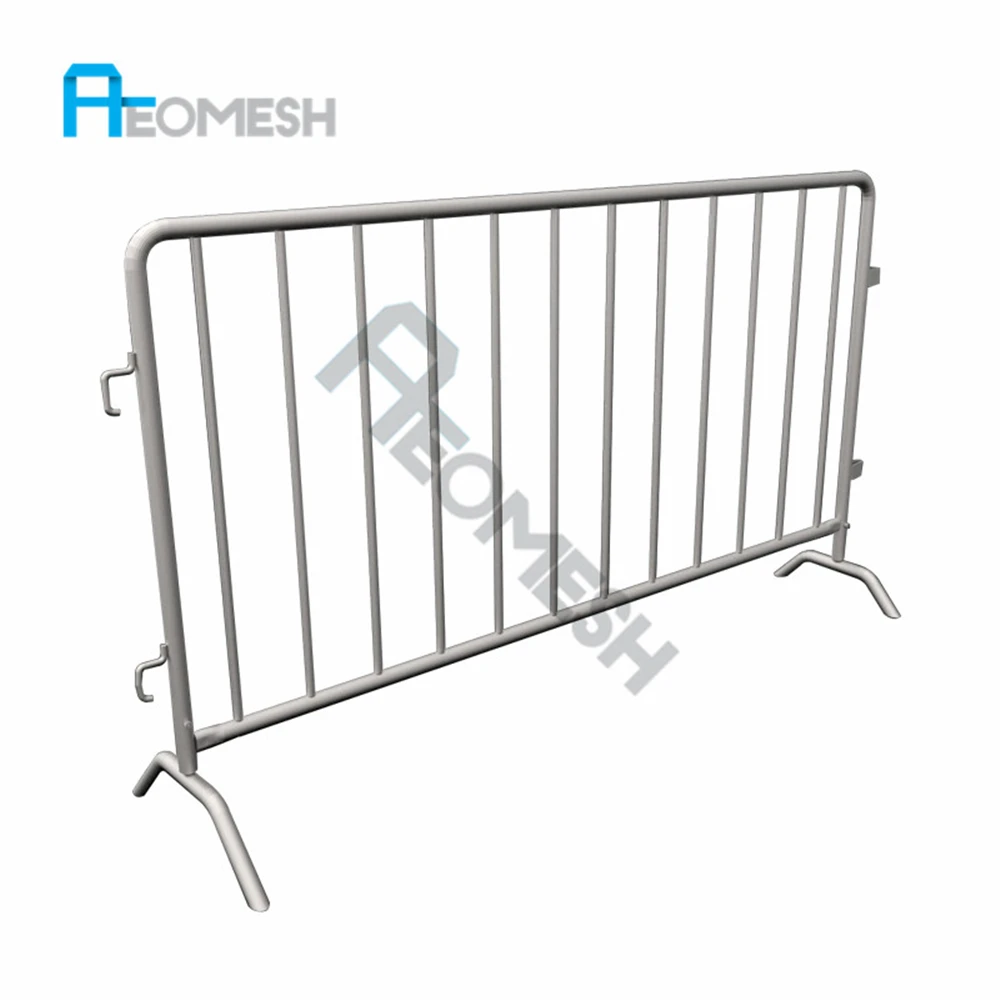 AEOBARRIER Solid Welded Dipped Galvanized Crowd Control w beam crash barrier