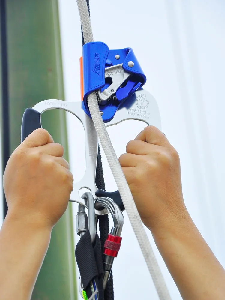 Double Handle Ascender,Outdoor Mountaineering Climbing Hand Ascender