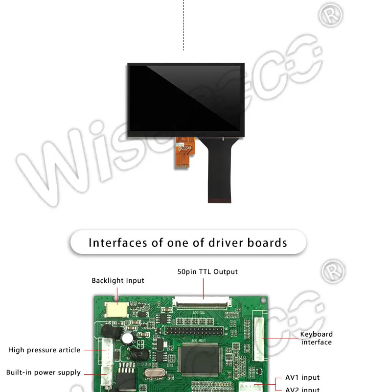 LCD screen 60Hz 7 inch