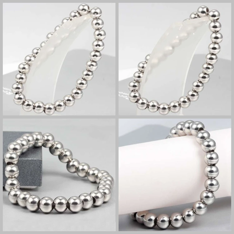 Top Selling Jh Jewelry Bead Bracelet, 316L Stainless Steel Bead Bracelet
