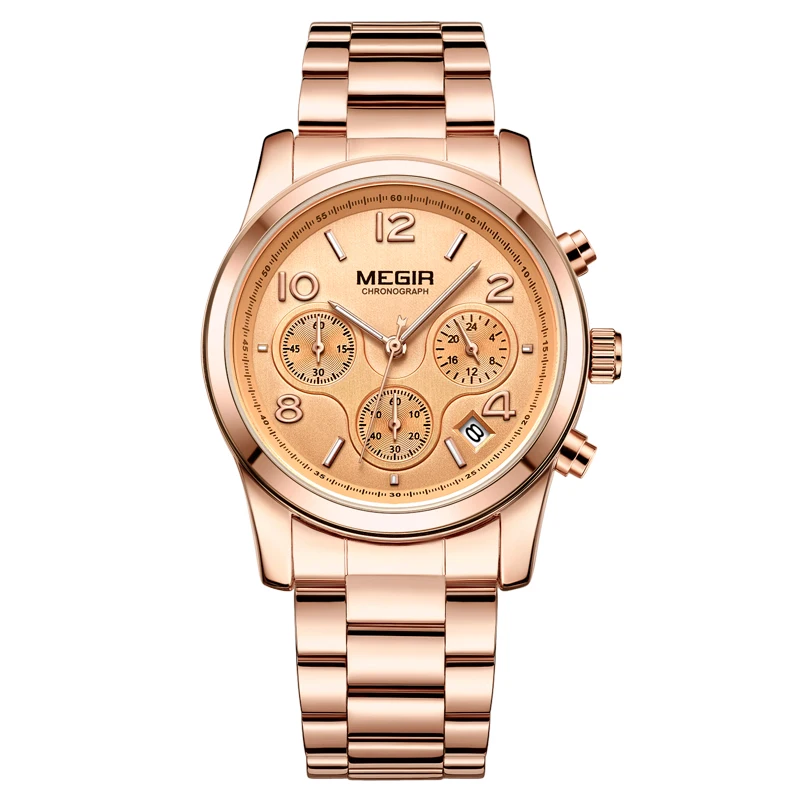 Megir Luxury Bracelet Watch Rose Gold Quartz Water Resistant Wrist Watch Women
Megir Luxury Bracelet Watch Rose Gold Quartz Water Resistant Wrist Watch Women