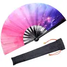 High quality custom printing large bamboo dancing hand fans