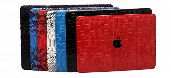 New fashion laptop covers real embossed crocodile leather case for macbook _11