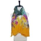 Scarf importer in dubai plain woven yellow voile bali yarn