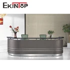 Front area table equipment counter circle wooden hotel reception desk with cheap price