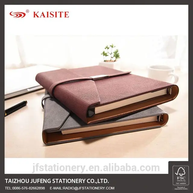 hard cover notebook pu diary notebook and pen gift set with