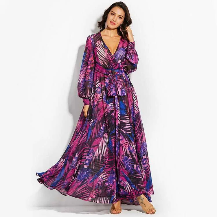 Accept OEM Explosion Women Dress Plus Size Long Sleeve Maxi V Neck Print Long Dresses, As picture
Accept OEM Explosion Women Dress Plus Size Long Sleeve Maxi V Neck Print Long Dresses, As picture