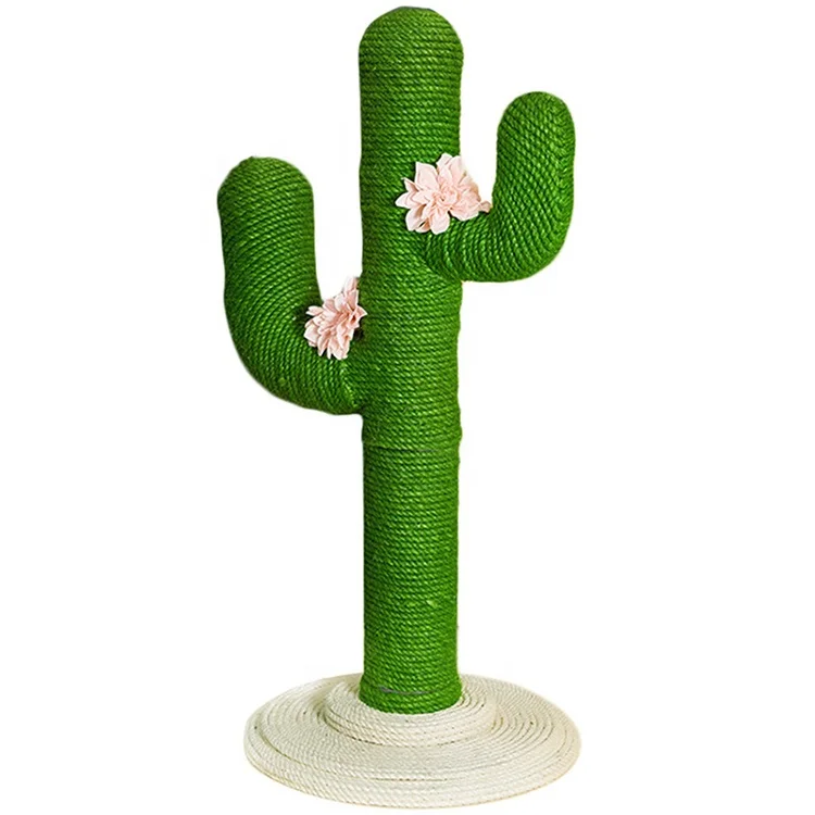 High Quality Scratch Post Toy Cactus Cat Tree, Green