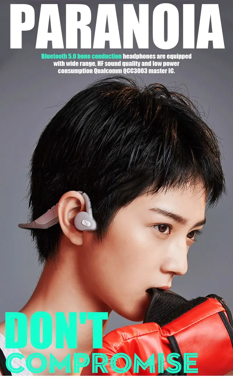 Bone conduction wireless bluetooth headphone with microphone for samsung xiaomi huawei iphone - ANKUX.COM