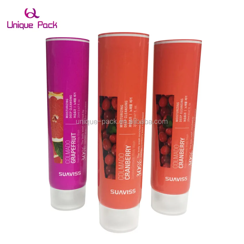 Customized squeeze for Food packaging plastic tube cosmetic plastic packaging tube cosmetic, Empty plastic containers tube
