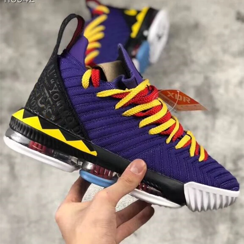 

2019 Lebron James 16 LBJ Equality Basketball Shoes King Court Purple Watch the Throne SuperBron Lebron16 XVI Men Sneakers