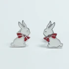 News hot sale silver jewelry rabbit epoxy 925 silver earrings