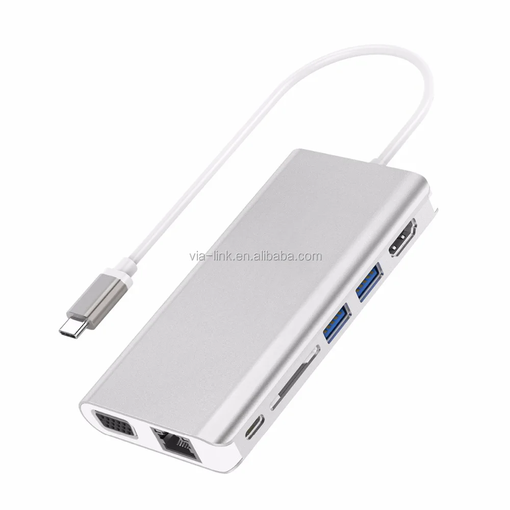 Mac book Pro Adapter Thunderbolt 3 Hub Ethernet Usb C Hub Dock Dongle To Vga And Usb Adapter For Laptop Docking Station, Silver
Mac book Pro Adapter Thunderbolt 3 Hub Ethernet Usb C Hub Dock Dongle To Vga And Usb Adapter For Laptop Docking Station, Silver