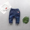 New design autumn girl cute jeans 0-3 years old baby washed casual pants