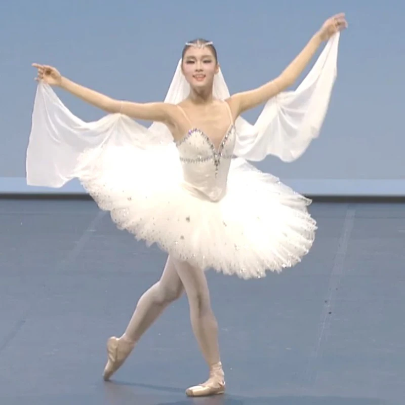 

Sugar Plum Fairy Ballet Tutu Dress Adult Dance Gauze Skirt Professional Barre Competition Short Tutu DL2688