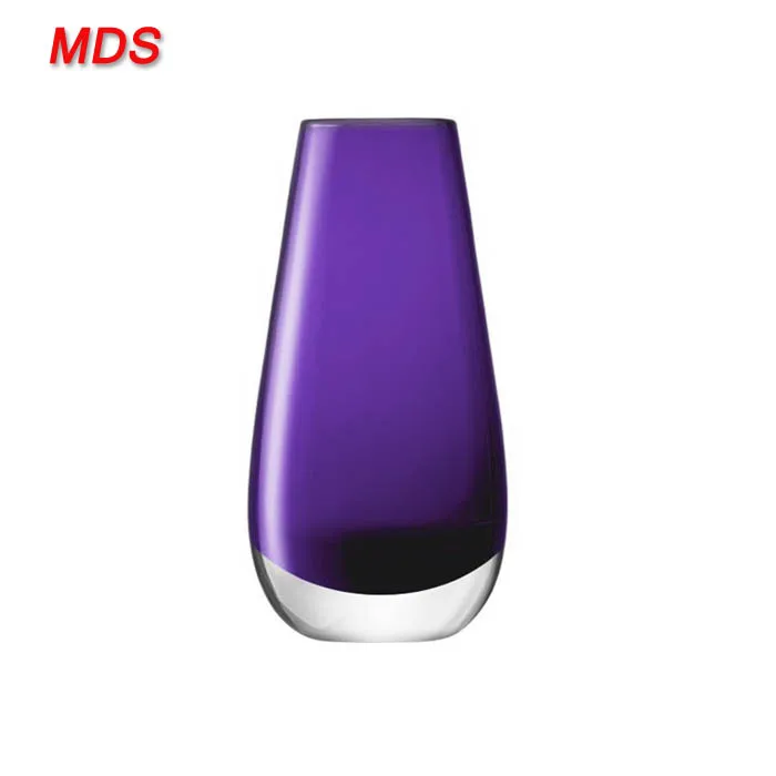 Hand made brilliant violet designer glass vase