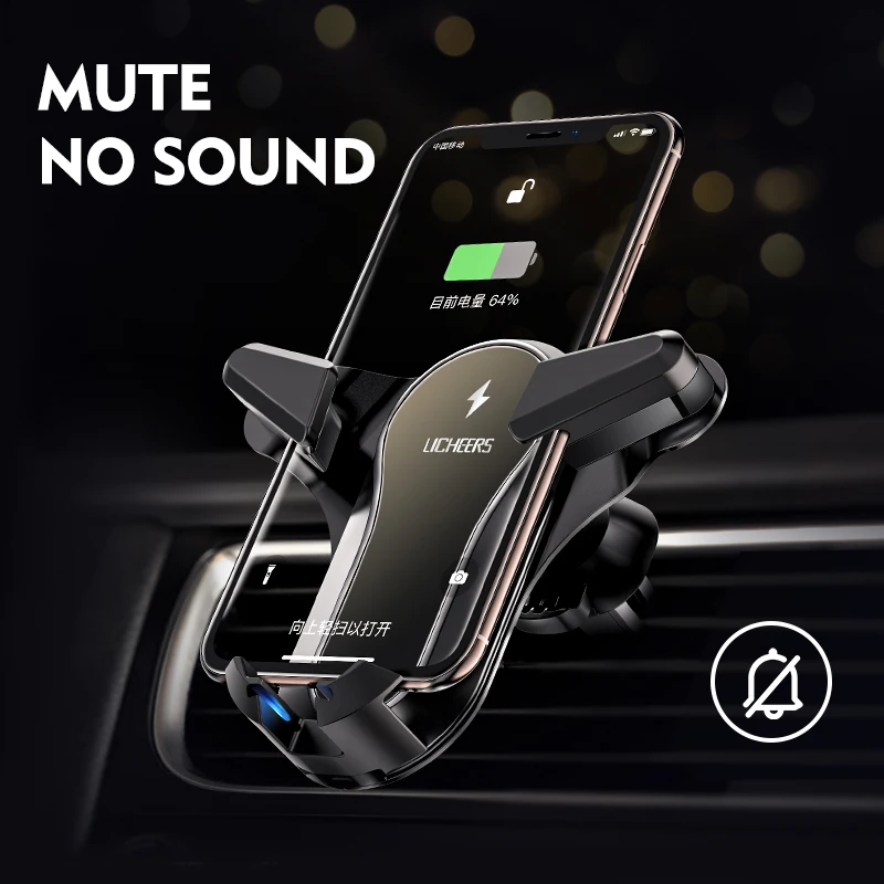 Licheers 10W wireless charging car mount stand gravity Air vent car phone holder wireless charger LC0074, Black;gray;red
Licheers 10W wireless charging car mount stand gravity Air vent car phone holder wireless charger LC0074, Black;gray;red